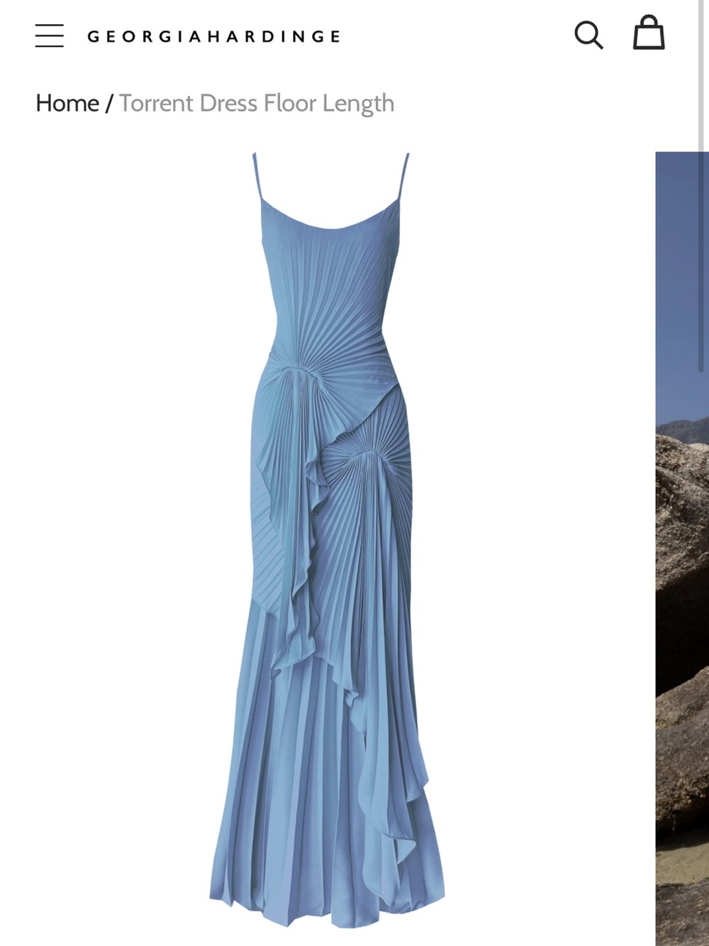 Georgia Hardinge Torrent Maxi Dress — Light Blue
